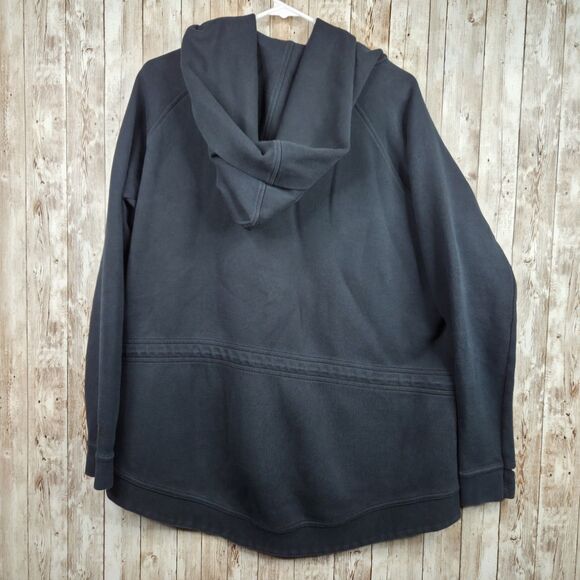 Nike Women's Asymmetrical Tech Fleece Jacket Black Large Zip Hoodie Active Track - Picture 7 of 12